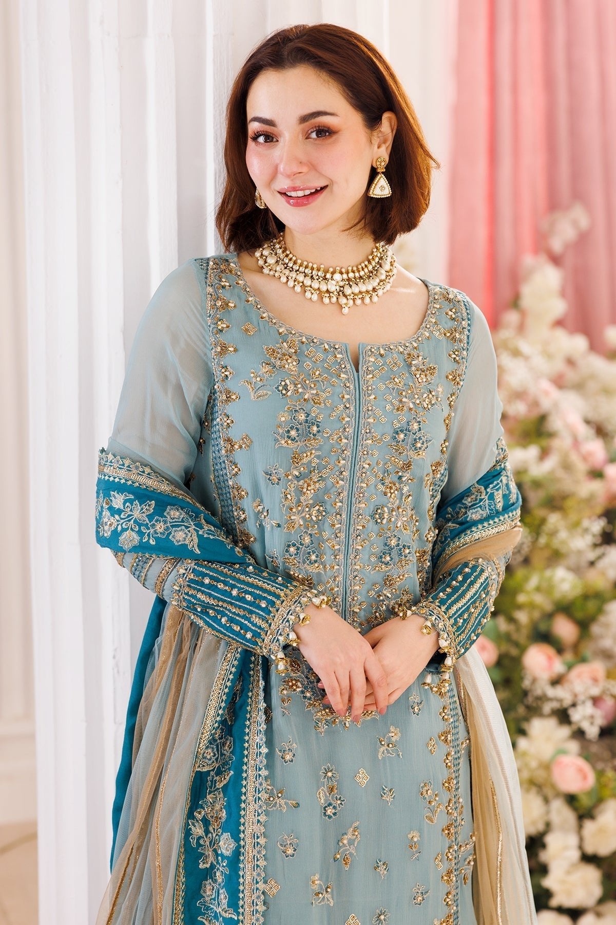 Charizma | Dastaan e Jashaan 25 | DJ5-08-Brand:Charzima-Type:Ladies Clothes-Mint-Chiffon-House of Maryam- Buy in UK, USA