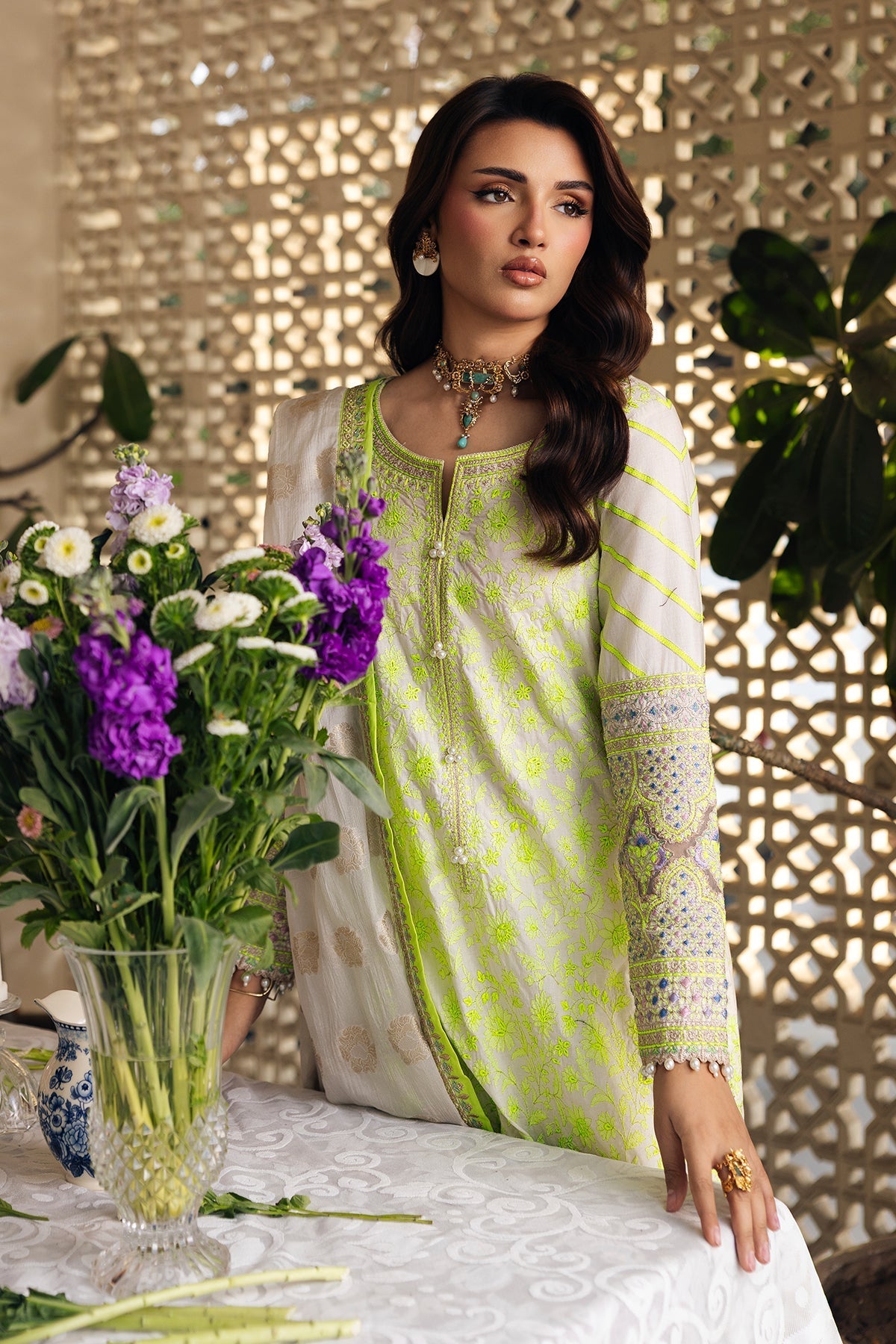 Charizma | Eid Edit 26 | ED6-05-Brand:Charizma-Type:Ladies Clothes-Neon Mint-Lawn-House of Maryam- Buy in UK, USA