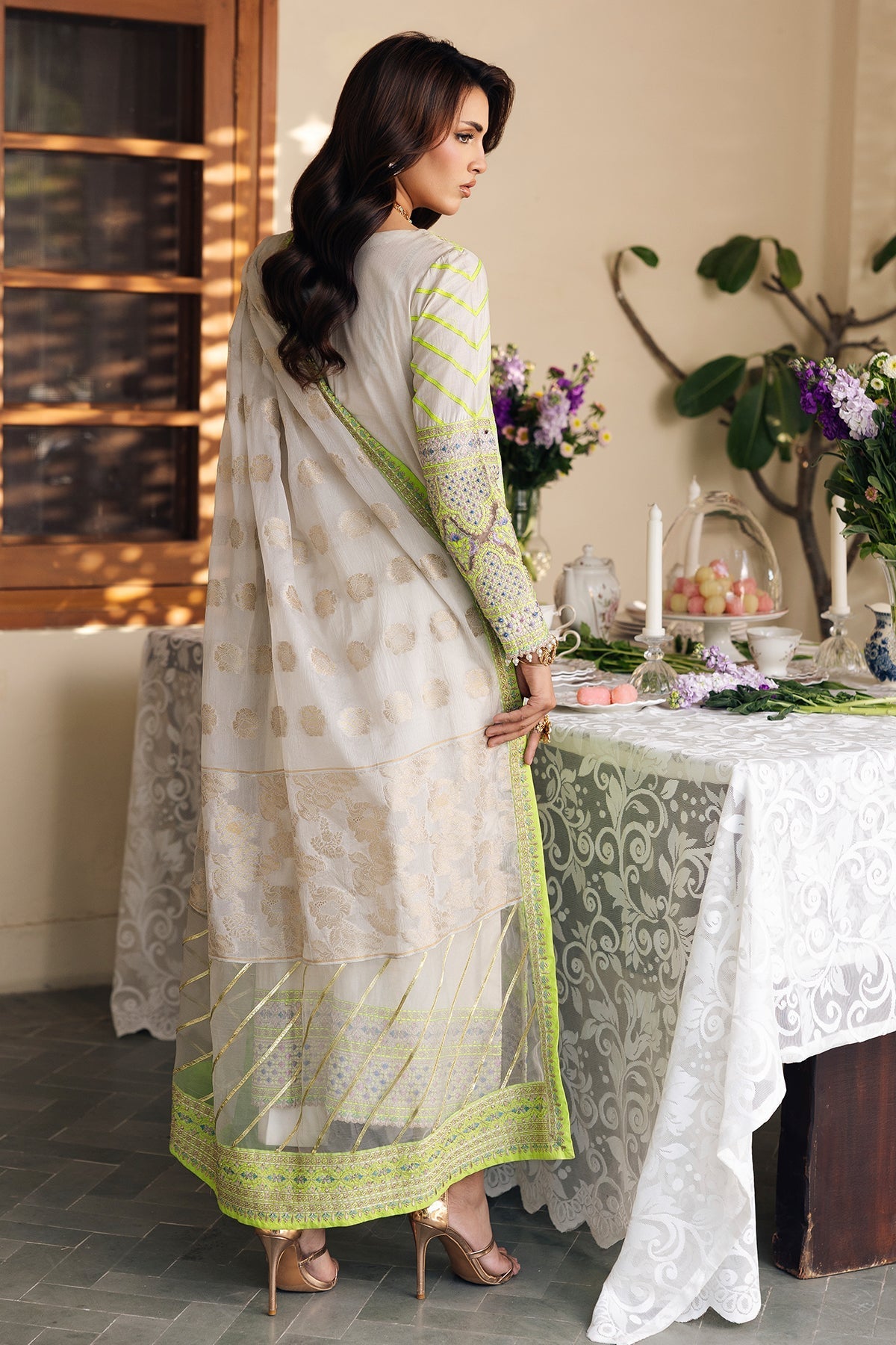 Charizma | Eid Edit 26 | ED6-05-Brand:Charizma-Type:Ladies Clothes-Neon Mint-Lawn-House of Maryam- Buy in UK, USA
