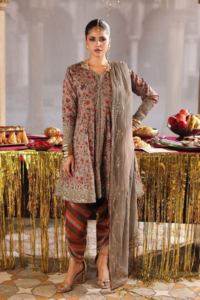 Charizma | Festive Pret | CMA-6-255-Brand:Charizma-Type:Ladies Clothes-Camel-Chiffon-House of Maryam- Buy in UK, USA