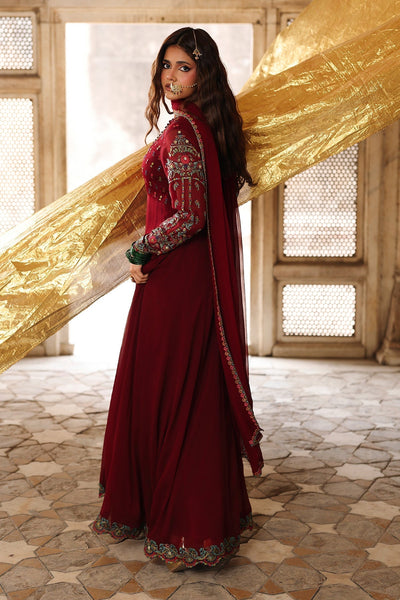 Charizma | Festive Pret | CMA-6-292-Brand:Charizma-Type:Ladies Clothes-Maroon-Chiffon-House of Maryam- Buy in UK, USA