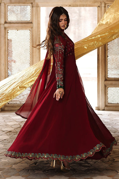 Charizma | Festive Pret | CMA-6-292-Brand:Charizma-Type:Ladies Clothes-Maroon-Chiffon-House of Maryam- Buy in UK, USA
