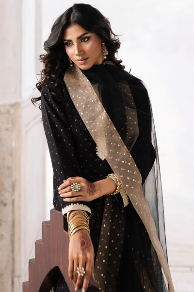 Charizma | Festive Pret | CMA-6-351-Brand:Charizma-Type:Ladies Clothes-Black-Raw Silk-House of Maryam- Buy in UK, USA