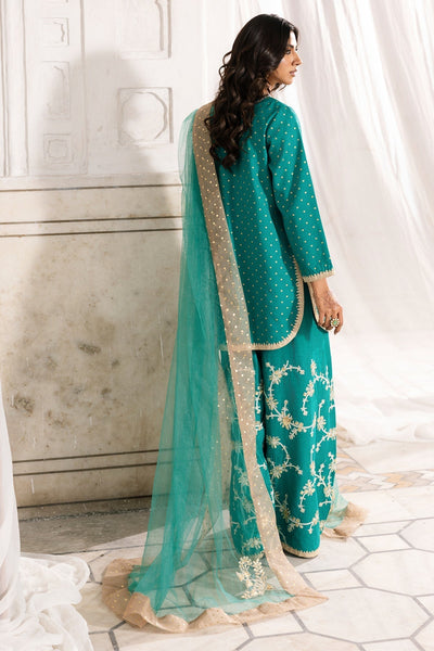 Charizma | Festive Pret | CMA-6-352-Brand:Charizma-Type:Ladies Clothes-Emerald Green-Raw Silk-House of Maryam- Buy in UK, USA