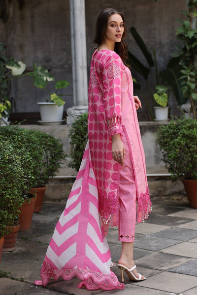 Charizma | Miraas Lawn | CMR5-01-Brand:Charizma-Type:Ladies Clothes-Rose Pink-Arabic Lawn-House of Maryam- Buy in UK, USA