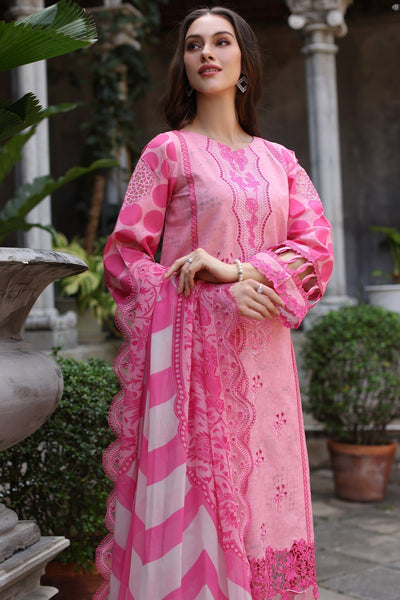Charizma | Miraas Lawn | CMR5-01-Brand:Charizma-Type:Ladies Clothes-Rose Pink-Arabic Lawn-House of Maryam- Buy in UK, USA