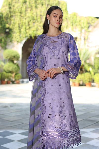 Charizma | Miraas Lawn | CMR5-06-Brand:Charizma-Type:Ladies Clothes-Lilac Gray-Lawn-House of Maryam- Buy in UK, USA