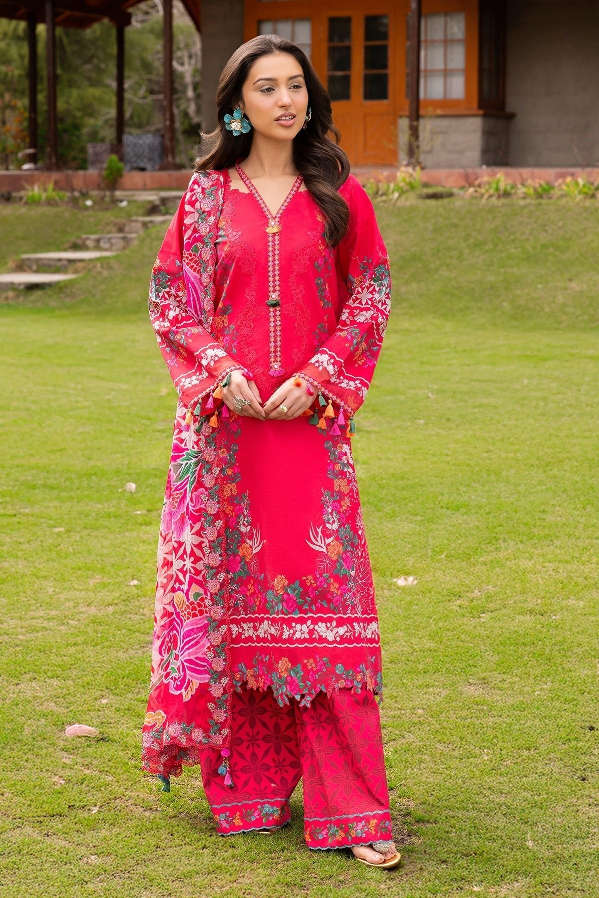 Charizma | Rang e Bahar | VOL 02 CRB6-09-Brand:Charizma-Type:Ladies Clothes-Carrot Pink-Lawn-House of Maryam- Buy in UK, USA