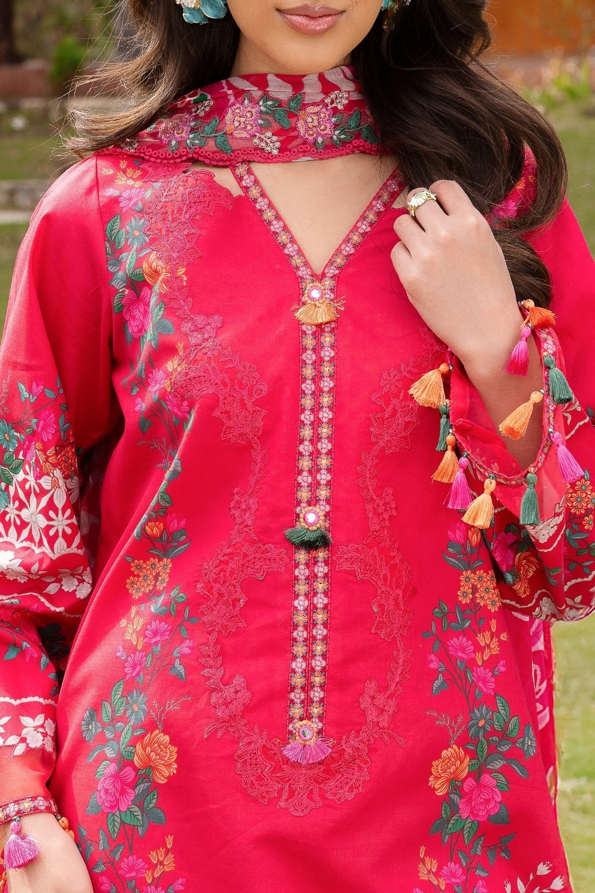Charizma | Rang e Bahar | VOL 02 CRB6-09-Brand:Charizma-Type:Ladies Clothes-Carrot Pink-Lawn-House of Maryam- Buy in UK, USA