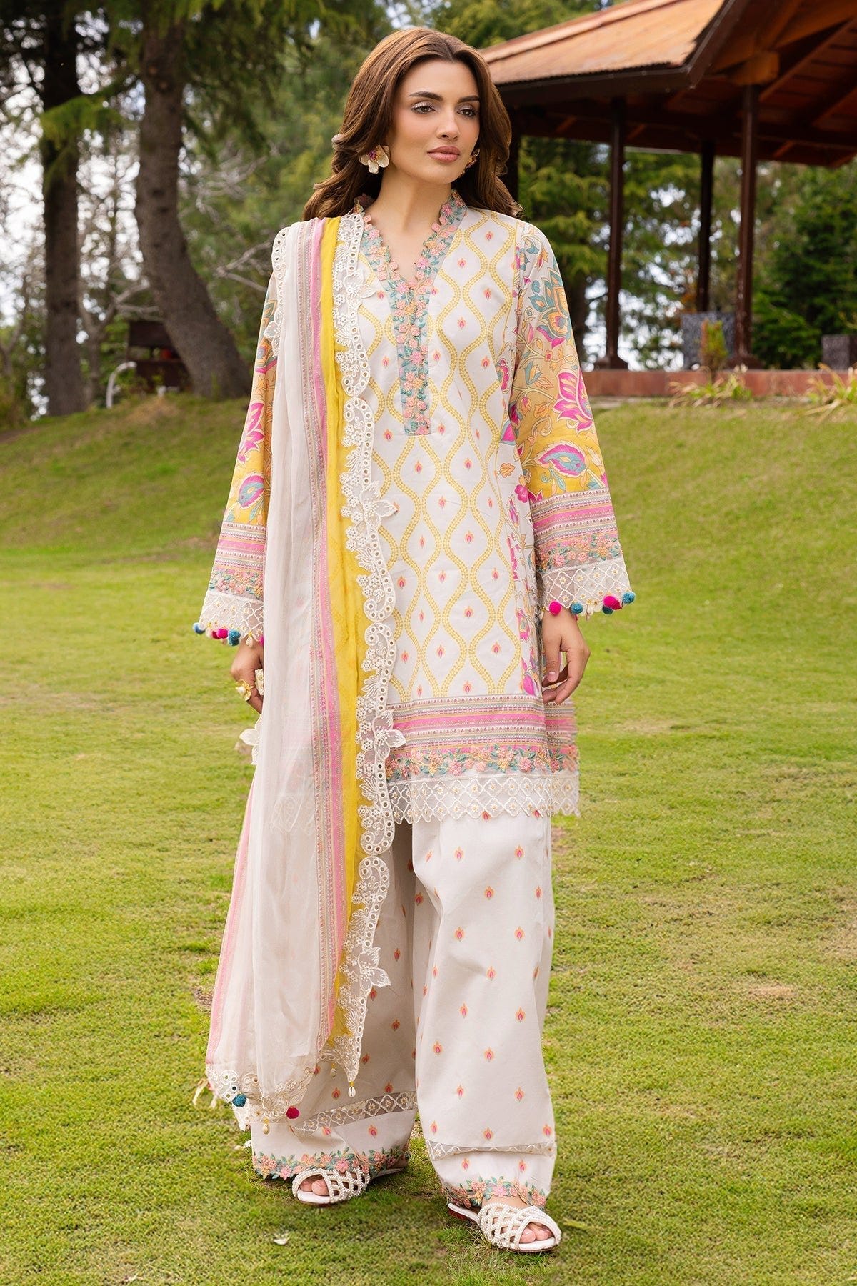 Charizma | Rang e Bahar | VOL 02 CRB6-10-Brand:Charizma-Type:Ladies Clothes-Off White-Lawn-House of Maryam- Buy in UK, USA