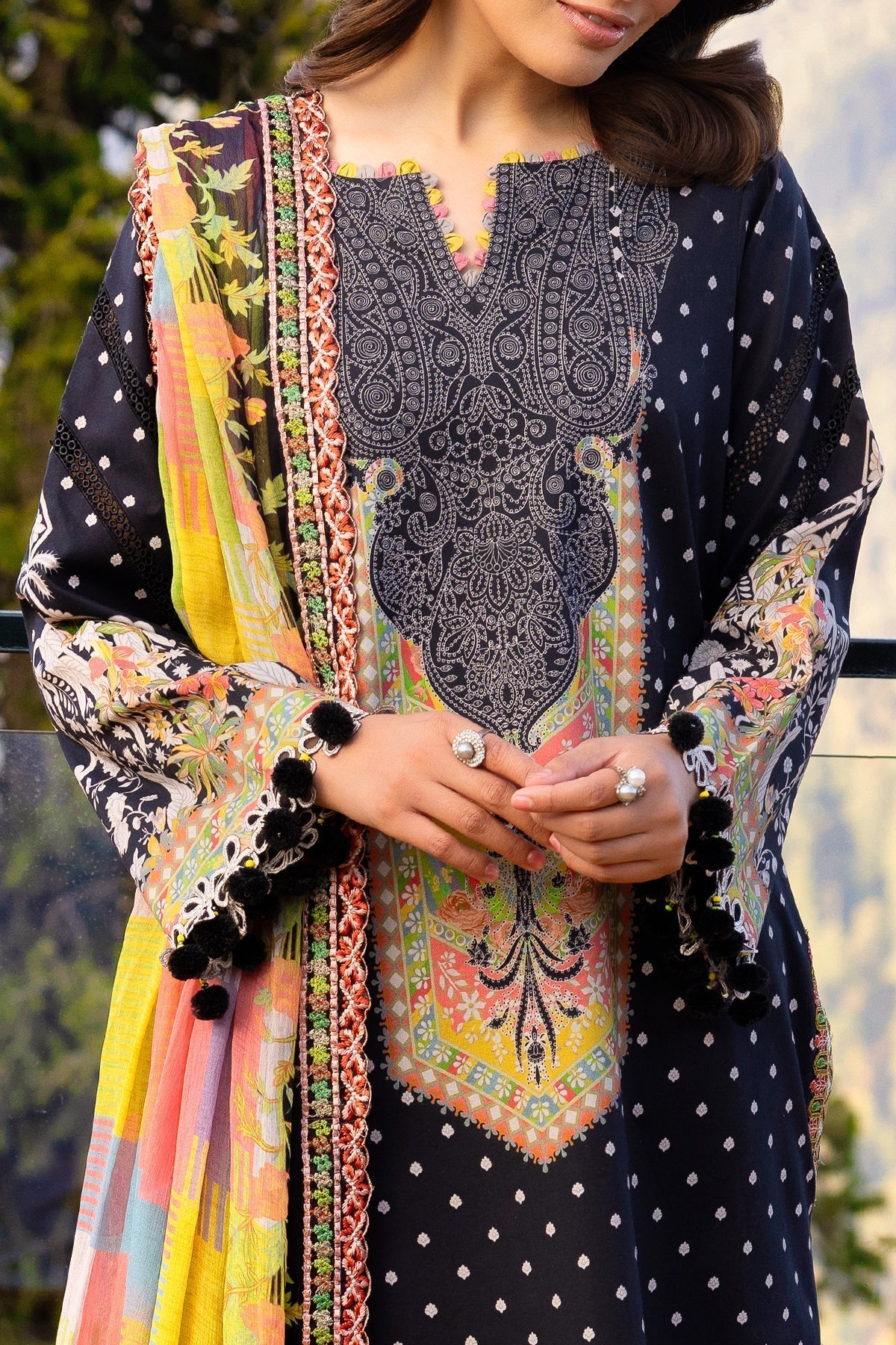 Charizma | Rang e Bahar | VOL 02 CRB6-15-Brand:Charizma-Type:Ladies Clothes-Black-Lawn-House of Maryam- Buy in UK, USA