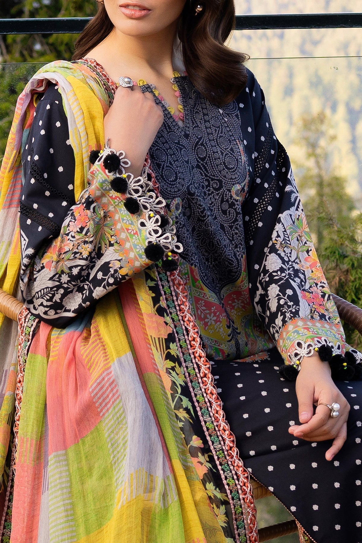 Charizma | Rang e Bahar | VOL 02 CRB6-15-Brand:Charizma-Type:Ladies Clothes-Black-Lawn-House of Maryam- Buy in UK, USA