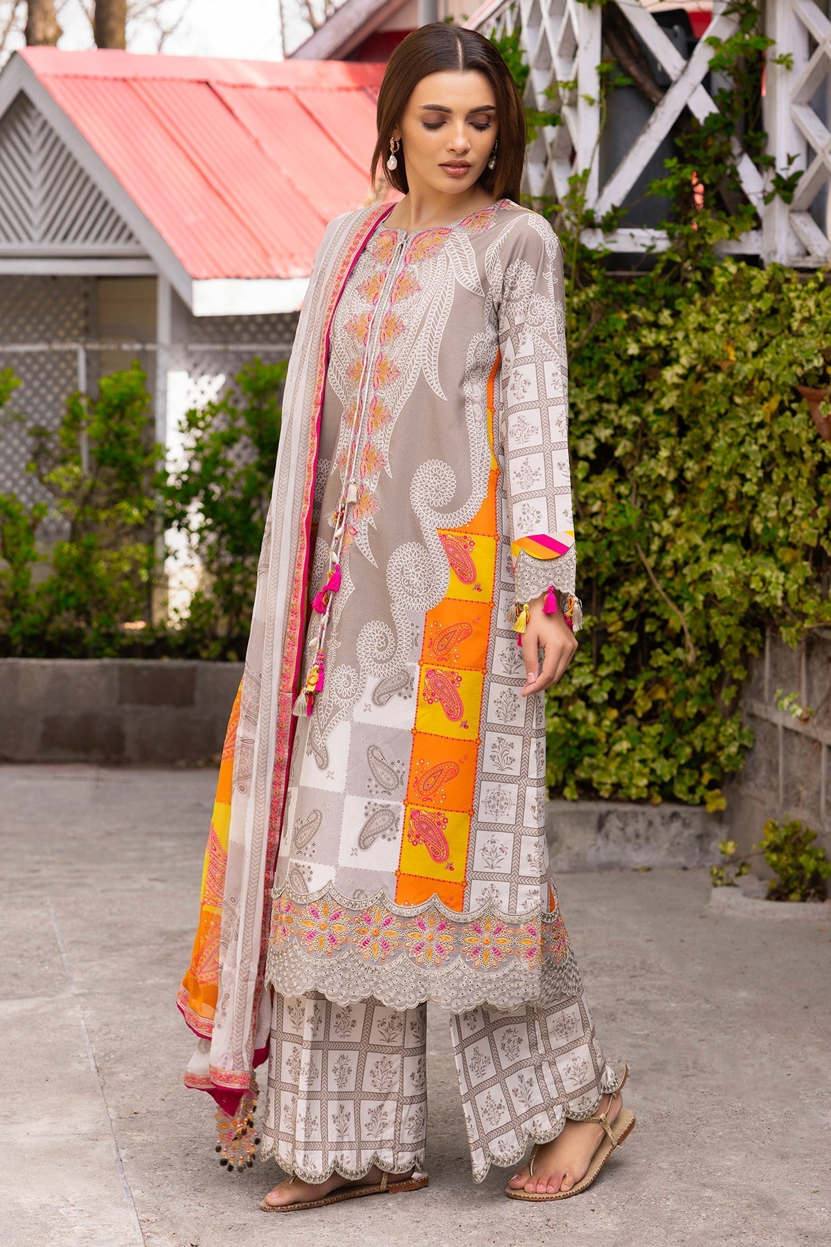 Charizma | Rang e Bahar | VOL 02 CRB6-16-Brand:Charizma-Type:Ladies Clothes-Off White-Lawn-House of Maryam- Buy in UK, USA