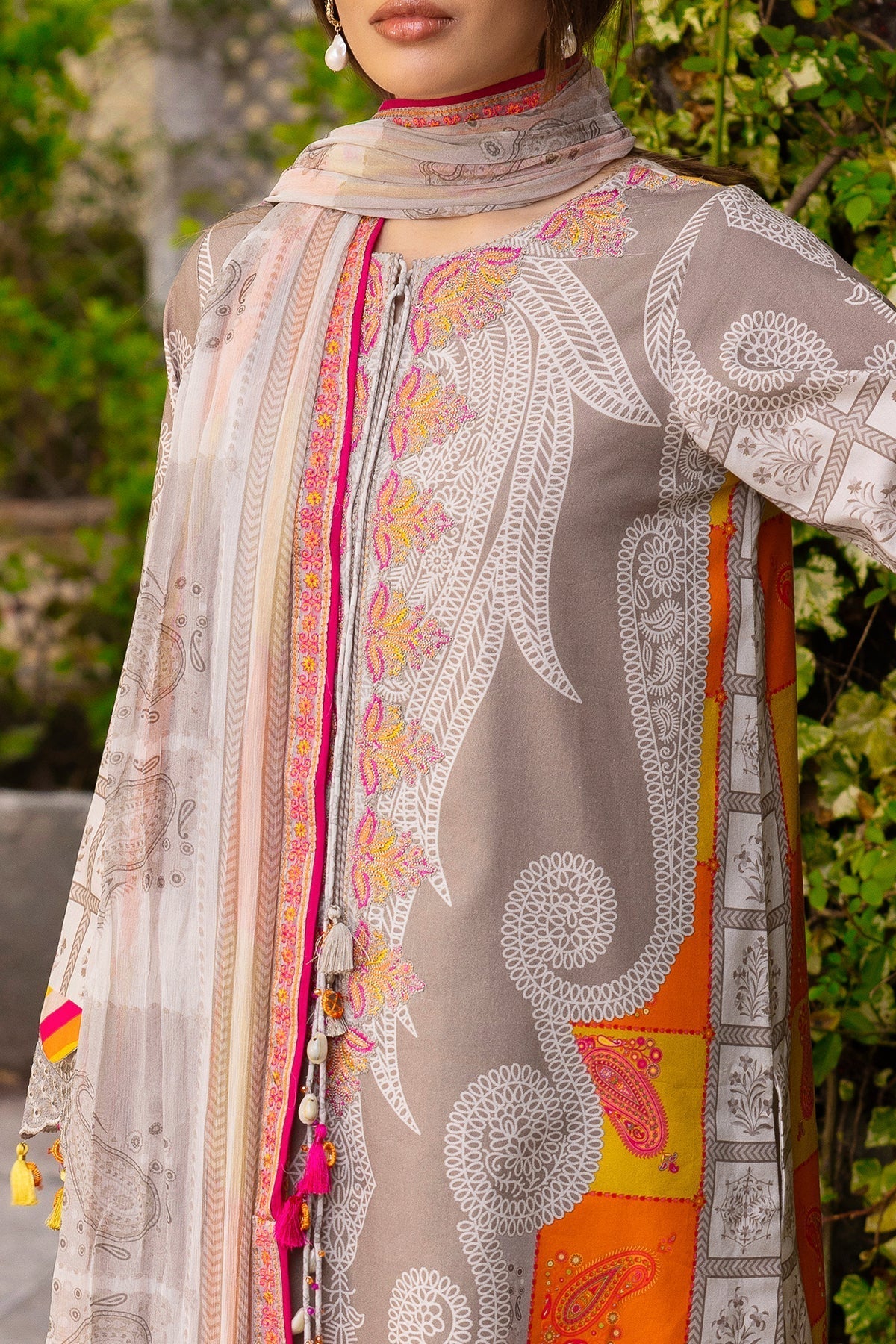 Charizma | Rang e Bahar | VOL 02 CRB6-16-Brand:Charizma-Type:Ladies Clothes-Off White-Lawn-House of Maryam- Buy in UK, USA