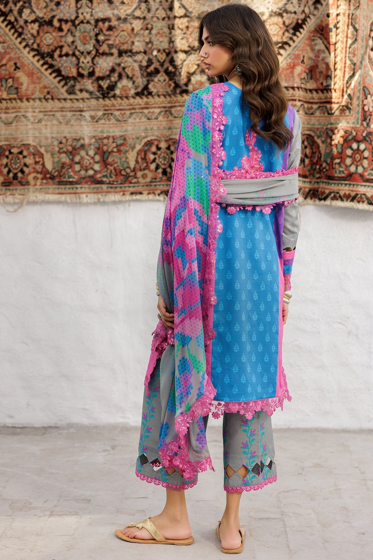 Charizma | Rangoli Lawn | CRO5-02-Brand:Charizma-Type:Ladies Clothes-Multi-Lawn-House of Maryam- Buy in UK, USA