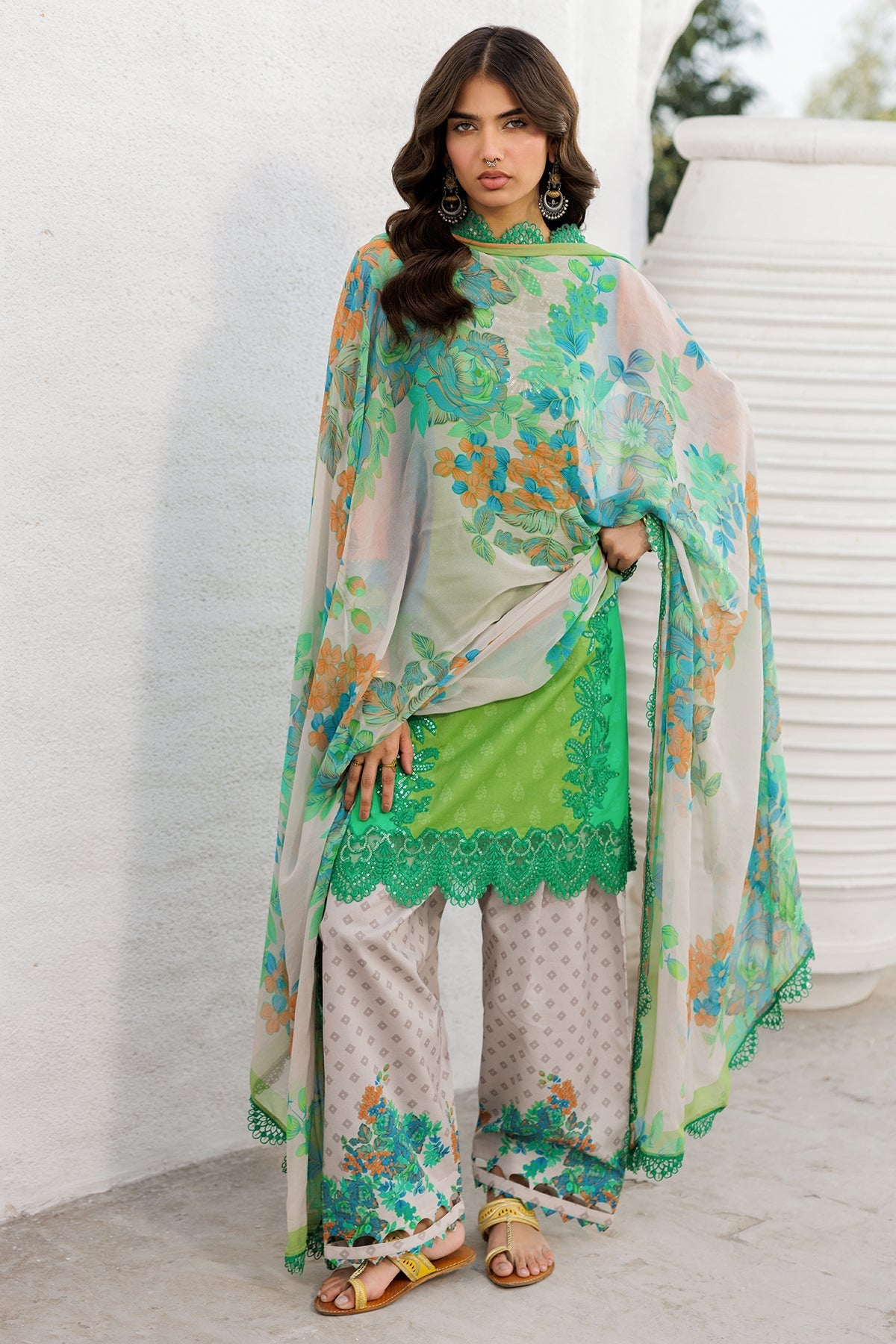 Charizma | Rangoli Lawn | CRO5-03-Brand:Charizma-Type:Ladies Clothes-Multi-Lawn-House of Maryam- Buy in UK, USA