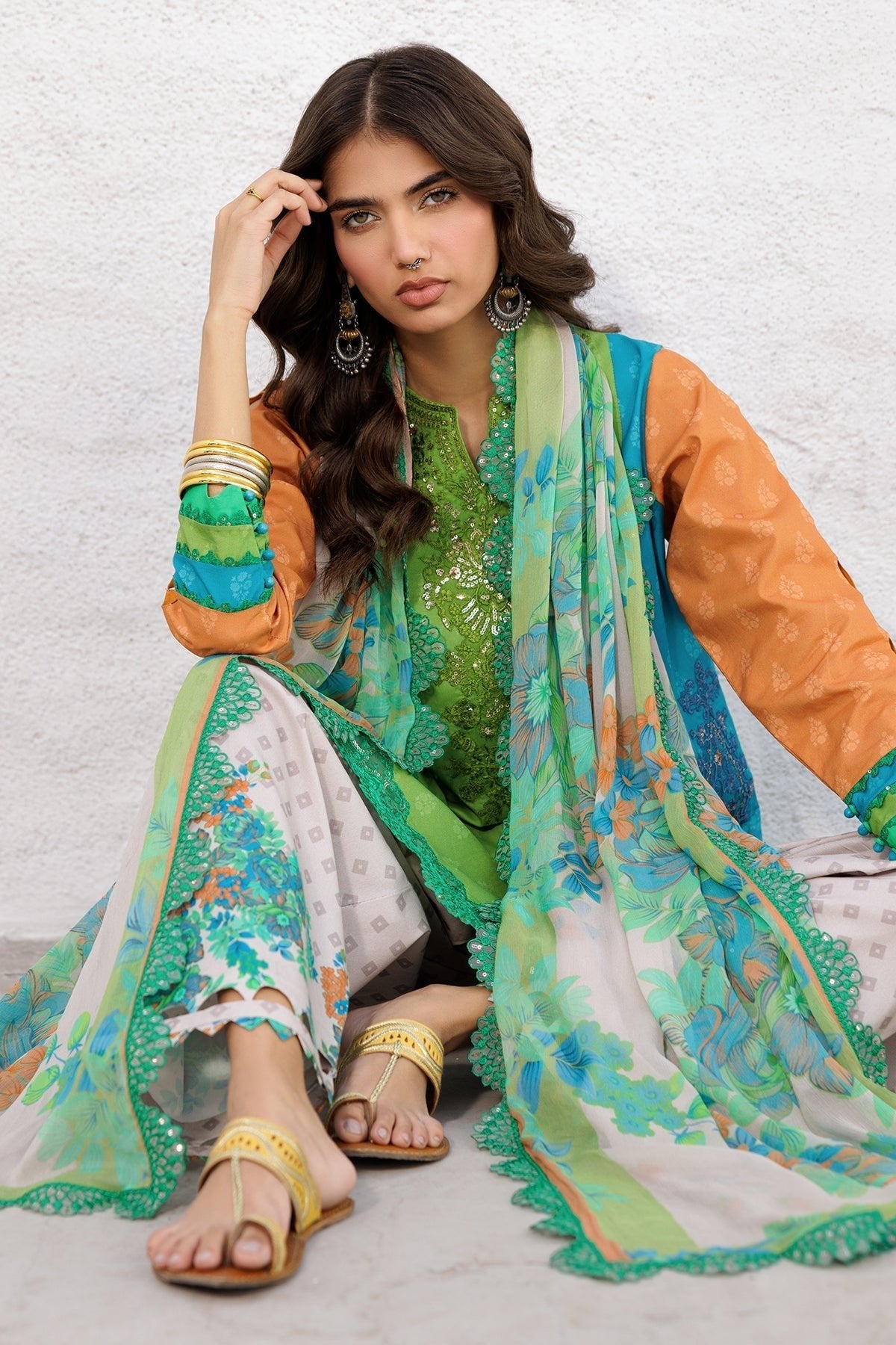 Charizma | Rangoli Lawn | CRO5-03-Brand:Charizma-Type:Ladies Clothes-Multi-Lawn-House of Maryam- Buy in UK, USA