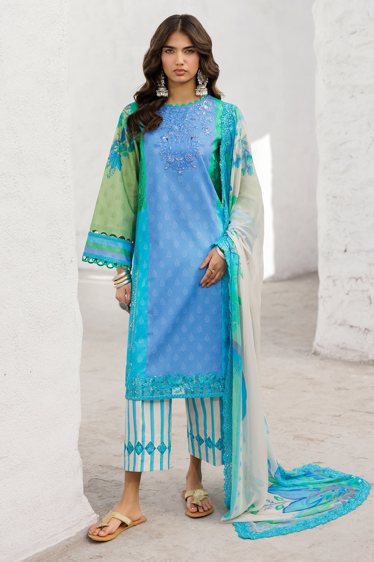 Charizma | Rangoli Lawn | CRO5-05-Brand:Charizma-Type:Ladies Clothes-Multi-Lawn-House of Maryam- Buy in UK, USA