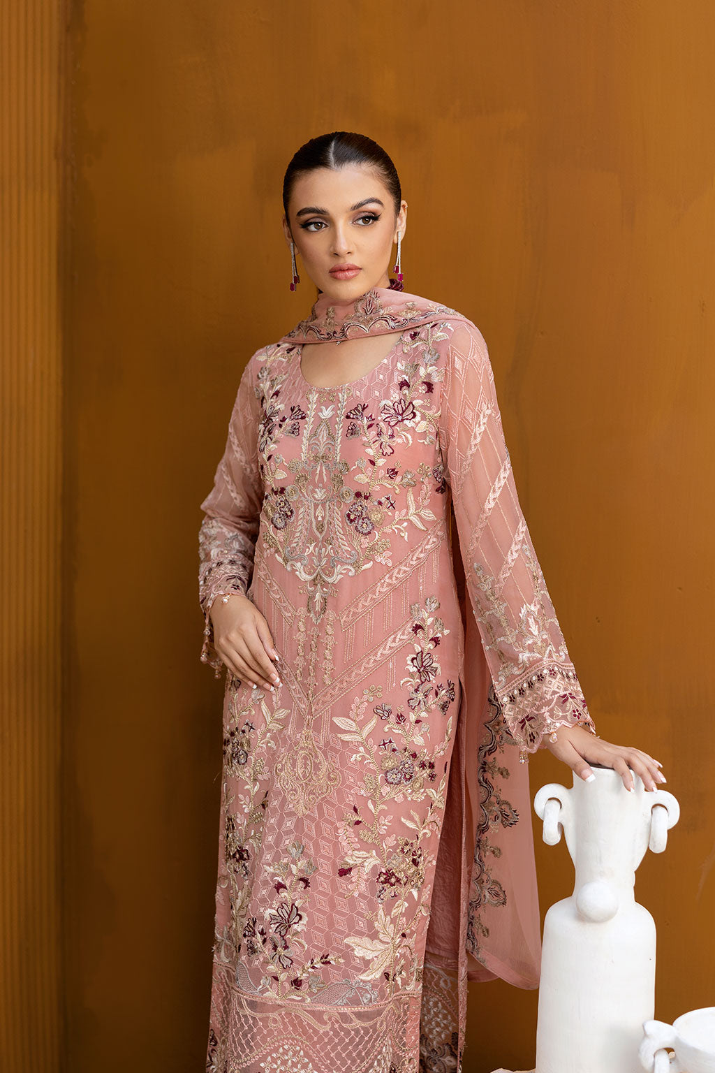 Ramsha | Chevron Chiffon Collection | A-1005 -  Ramsha Ladies Clothes - Original Designer Dress - House of Maryam