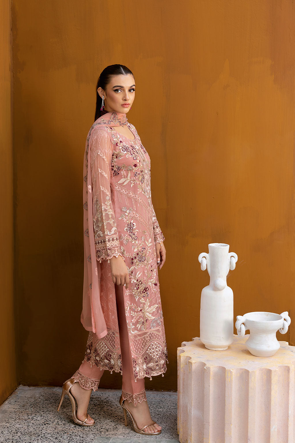 Ramsha | Chevron Chiffon Collection | A-1005 -  Ramsha Ladies Clothes - Original Designer Dress - House of Maryam