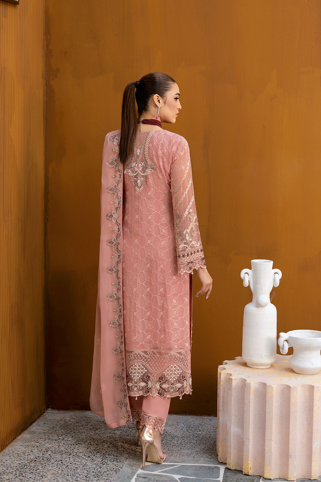 Ramsha | Chevron Chiffon Collection | A-1005 -  Ramsha Ladies Clothes - Original Designer Dress - House of Maryam