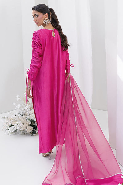 Chic Ophicial | Aarzu Luxe Pret | Candy Glow-Brand:Chic Ophicial-Type:Ladies Clothes-Thulian Pink-Sheesha Silk-House of Maryam- Buy in UK, USA