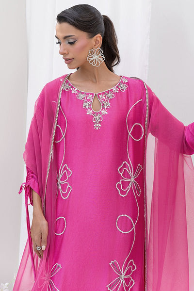 Chic Ophicial | Aarzu Luxe Pret | Candy Glow-Brand:Chic Ophicial-Type:Ladies Clothes-Thulian Pink-Sheesha Silk-House of Maryam- Buy in UK, USA