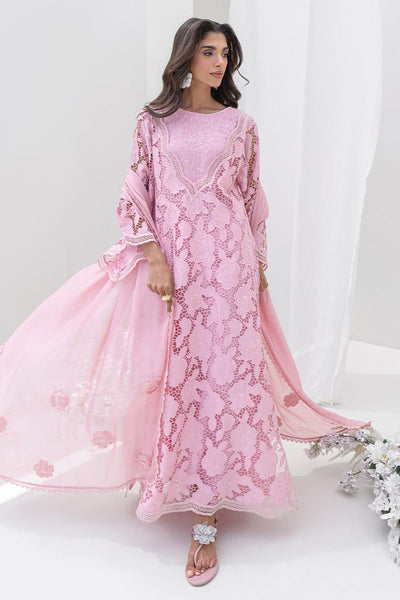 Chic Ophicial | Aarzu Luxe Pret | Frosted Rose-Brand:Chic Ophicial-Type:Ladies Clothes-Pink-Cutwork-House of Maryam- Buy in UK, USA