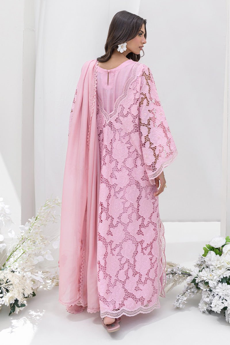 Chic Ophicial | Aarzu Luxe Pret | Frosted Rose-Brand:Chic Ophicial-Type:Ladies Clothes-Pink-Cutwork-House of Maryam- Buy in UK, USA