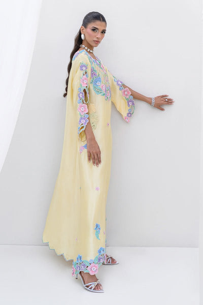 Chic Ophicial | Aarzu Luxe Pret | Meadow Hues-Brand:Chic Ophicial-Type:Ladies Clothes-Butter Yellow-Sheesha Silk-House of Maryam- Buy in UK, USA
