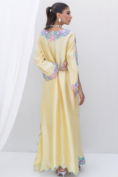 Chic Ophicial | Aarzu Luxe Pret | Meadow Hues-Brand:Chic Ophicial-Type:Ladies Clothes-Butter Yellow-Sheesha Silk-House of Maryam- Buy in UK, USA