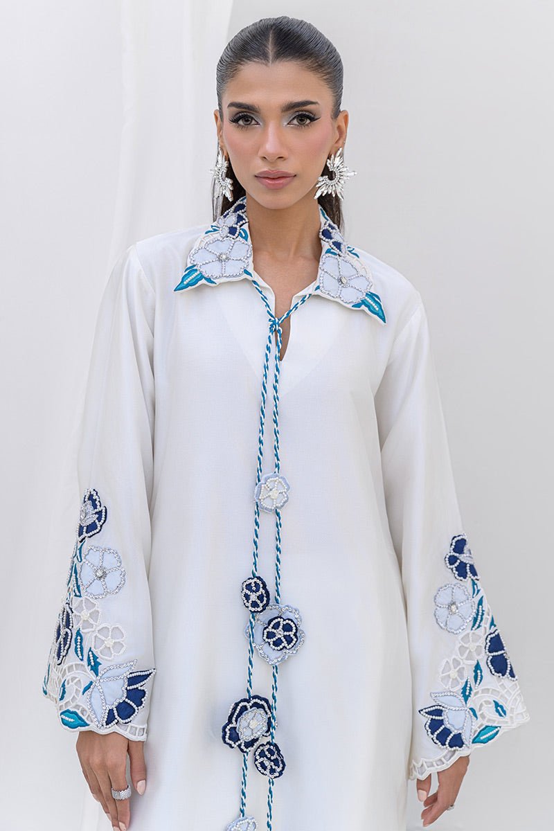 Chic Ophicial | Aarzu Luxe Pret | Ocean Pearl-Brand:Chic Ophicial-Type:Ladies Clothes-White-Pure Sheesha-House of Maryam- Buy in UK, USA