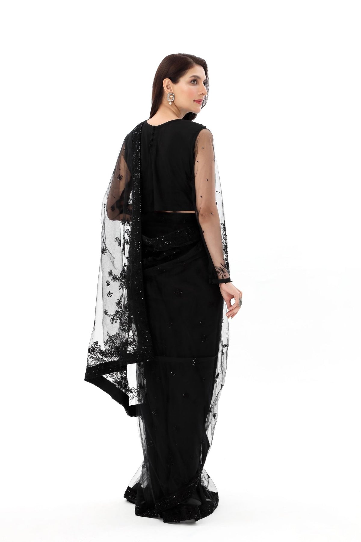 Chinyere | Formal Wedding Exclusive | (AW0004)-Brand:Chinyere-Type:Ladies Clothes-Black-Net-House of Maryam- Buy in UK, USA