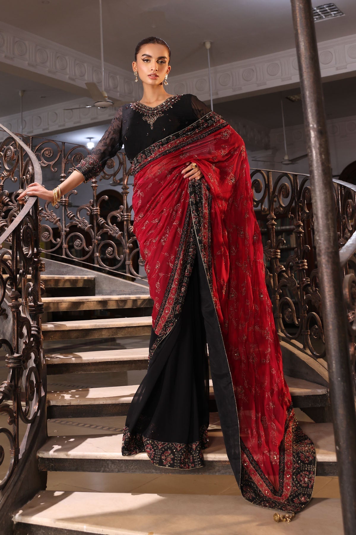 Chinyere | Formal Wedding Exclusive | (AW0009)-Brand:Chinyere-Type:Ladies Clothes-Black-Chiffon-House of Maryam- Buy in UK, USA