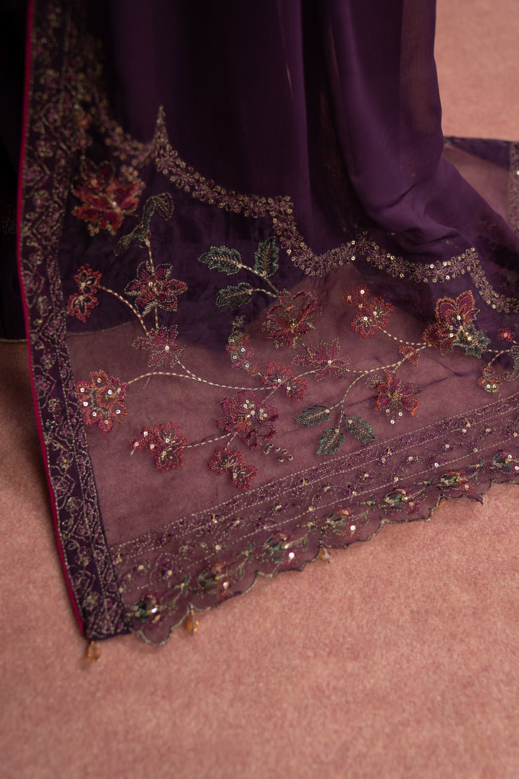 Chinyere | Formal Wedding Exclusive | (AW0013)-Brand:Chinyere-Type:Ladies Clothes-Dark Purple-Raw Silk-House of Maryam- Buy in UK, USA