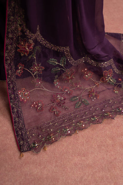 Chinyere | Formal Wedding Exclusive | (AW0013)-Brand:Chinyere-Type:Ladies Clothes-Dark Purple-Raw Silk-House of Maryam- Buy in UK, USA
