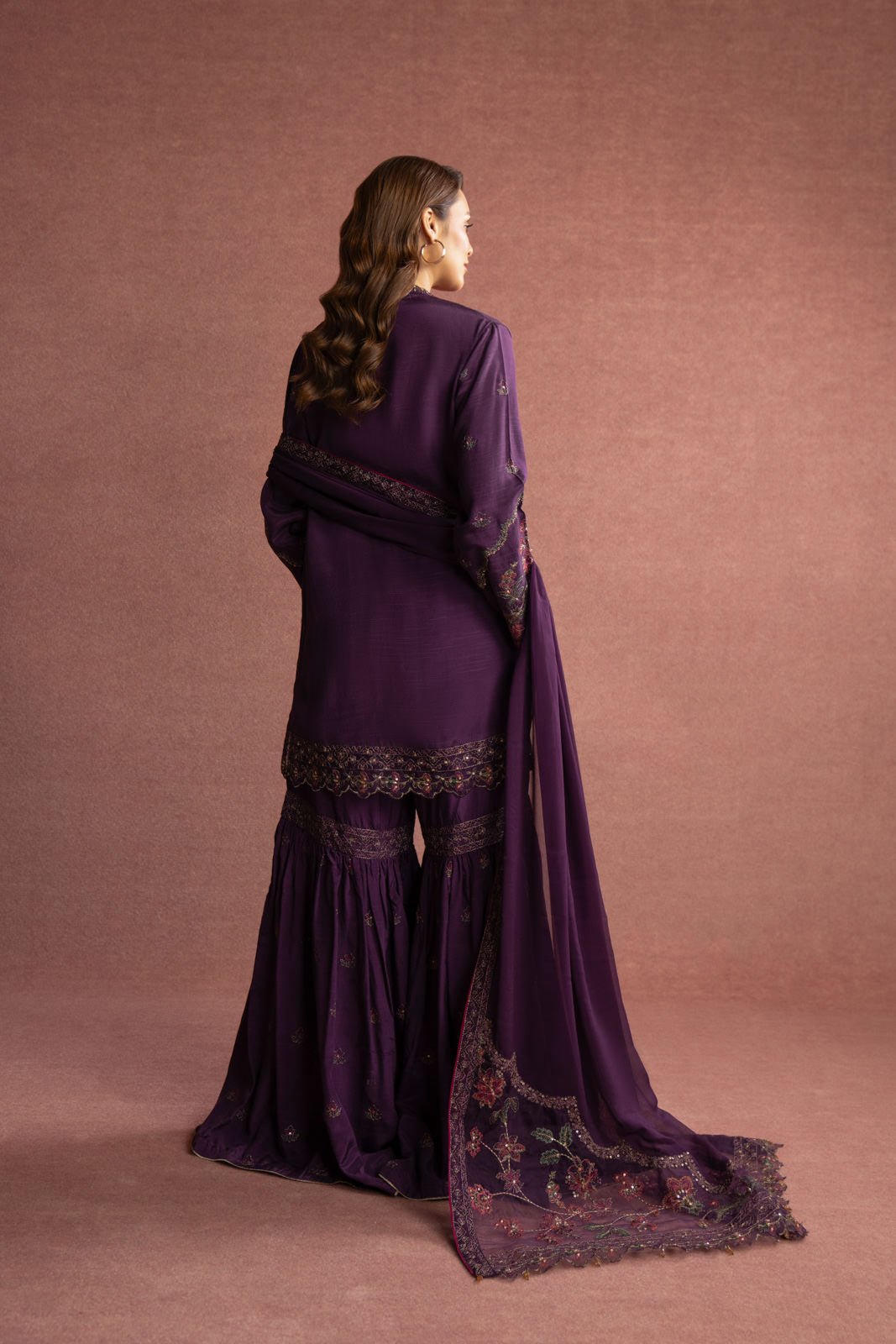 Chinyere | Formal Wedding Exclusive | (AW0013)-Brand:Chinyere-Type:Ladies Clothes-Dark Purple-Raw Silk-House of Maryam- Buy in UK, USA