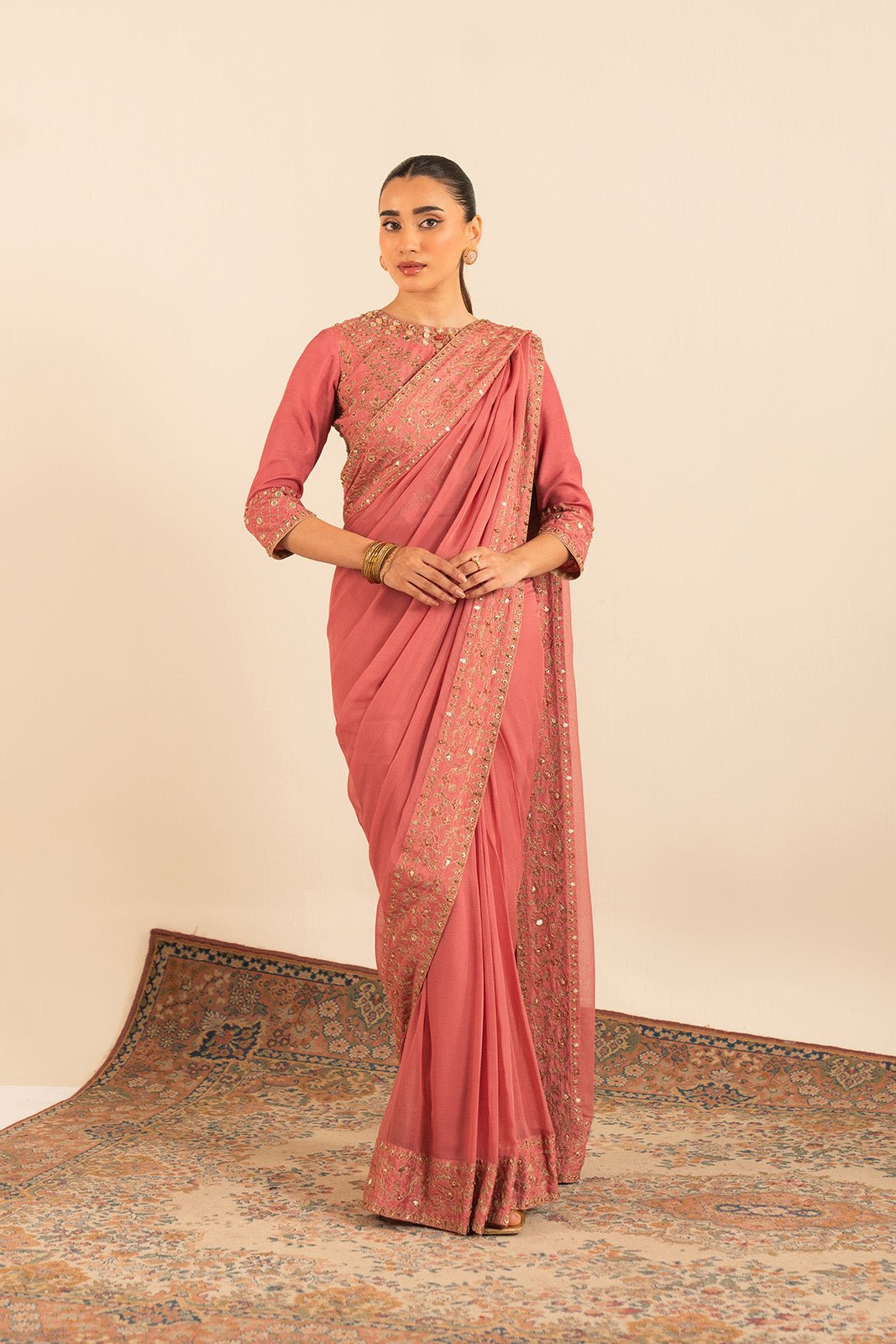 Chinyere | Formal Wedding Exclusive | (FW0001)-Brand:Chinyere-Type:Ladies Clothes-Pink-Chiffon-House of Maryam- Buy in UK, USA