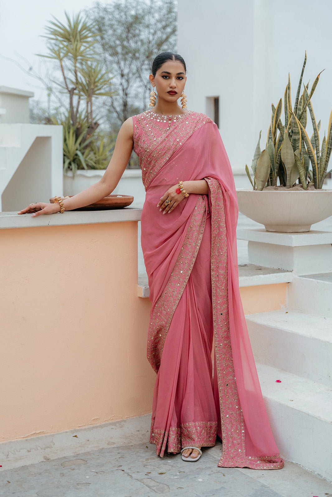 Chinyere | Formal Wedding Exclusive | (FW0001)-Brand:Chinyere-Type:Ladies Clothes-Pink-Chiffon-House of Maryam- Buy in UK, USA