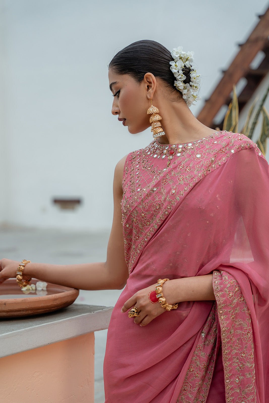 Chinyere | Formal Wedding Exclusive | (FW0001)-Brand:Chinyere-Type:Ladies Clothes-Pink-Chiffon-House of Maryam- Buy in UK, USA