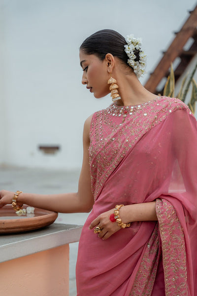 Chinyere | Formal Wedding Exclusive | (FW0001)-Brand:Chinyere-Type:Ladies Clothes-Pink-Chiffon-House of Maryam- Buy in UK, USA