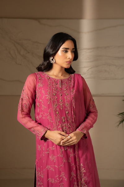 Chinyere | Formal Wedding Exclusive | (FW0007)-Brand:Chinyere-Type:Ladies Clothes-Chiffon-Hot Pink-House of Maryam- Buy in UK, USA