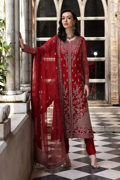 Chinyere | Formal Wedding Exclusive | MAHAY B (AA5356)-Brand:Chinyere-Type:Ladies Clothes-Maroon-Organza-House of Maryam- Buy in UK, USA
