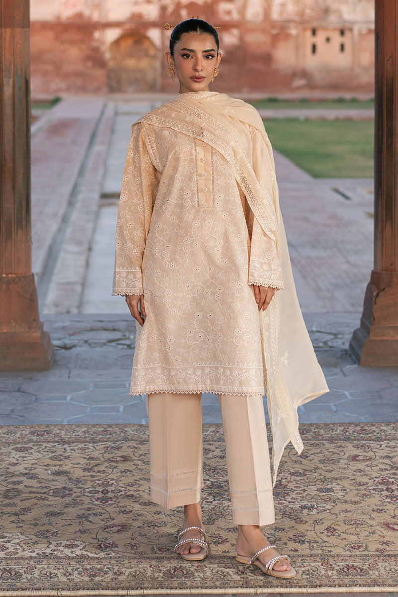 Cross Stitch | Exclusive Pret | Ecru Breeze-3PC (Shirt, Trouser & Dupatta)-1