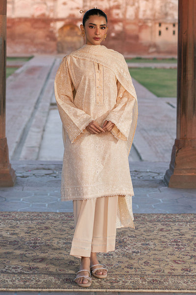Cross Stitch | Exclusive Pret | Ecru Breeze-3PC (Shirt, Trouser & Dupatta)