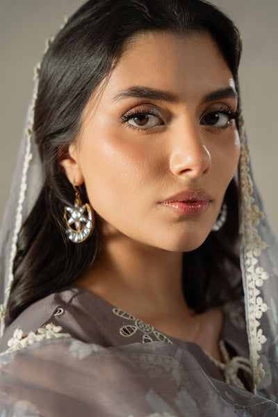 Cross Stitch | Chikankari Lawn 25 | WHISPER ASH -  Cross Stitch Ladies Clothes - Original Designer Dress - House of Maryam