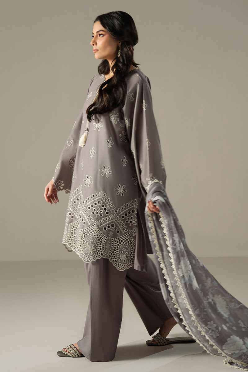 Cross Stitch | Chikankari Lawn 25 | WHISPER ASH -  Cross Stitch Ladies Clothes - Original Designer Dress - House of Maryam