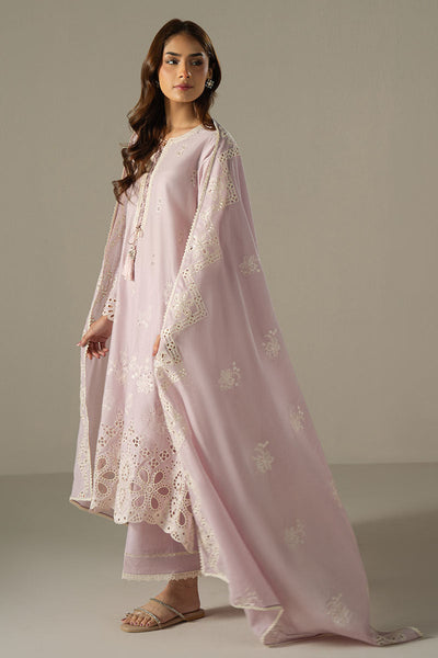 Cross Stitch | Chikankari Lawn 25 | LILAC BLOOM -  Cross Stitch Ladies Clothes - Original Designer Dress - House of Maryam