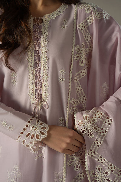 Cross Stitch | Chikankari Lawn 25 | LILAC BLOOM -  Cross Stitch Ladies Clothes - Original Designer Dress - House of Maryam