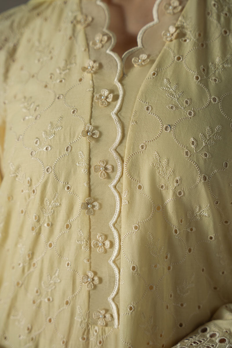 Cross Stitch | Exclusive Pret | Lemon Zest-3PC (Shirt,Trouser & Dupatta)-4